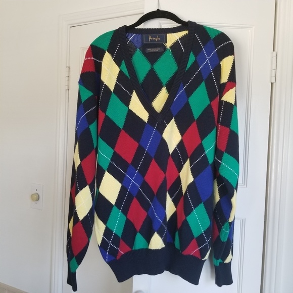 Pringle Argyle Cotton Sweater - Picture 6 of 8